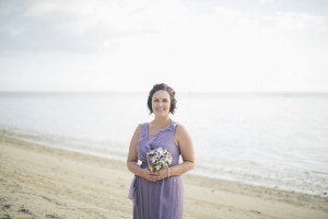 Portrait of Anna at her sister's wedding in Fiji.