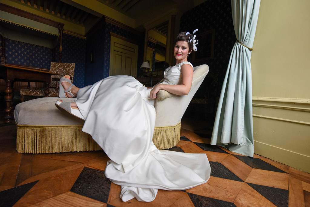 French-American bride, French wedding in Pranemoux Castle France