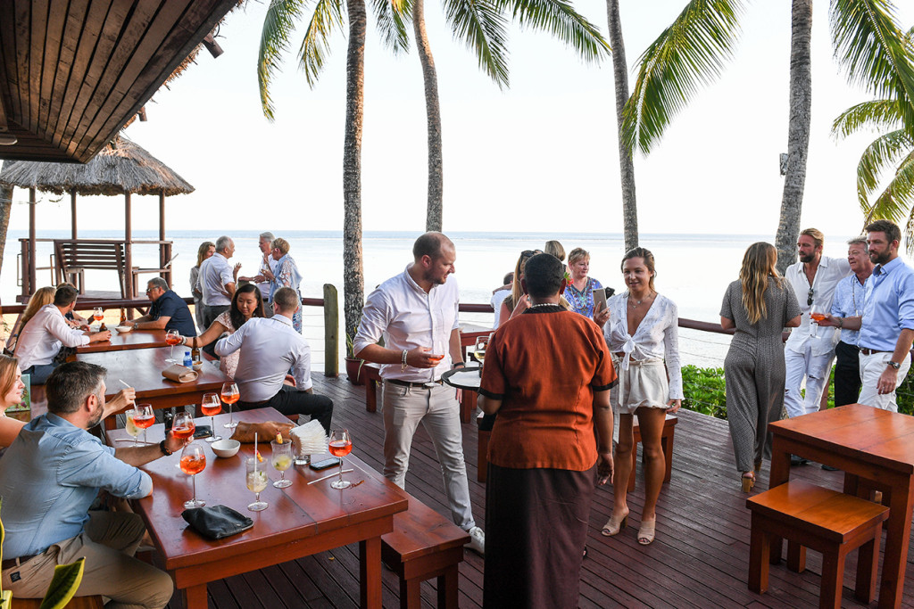 Reception by the sea at the Outrigger Fiji