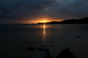 Sea sunset at the Warwick in Fiji
