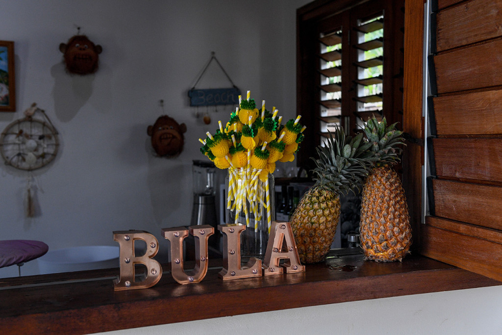 Tropical Fiji Pineapple decorations by Bula bride