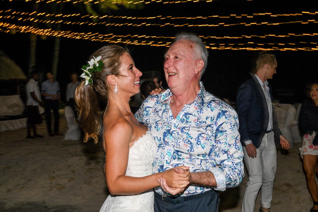 The bride dances with her father