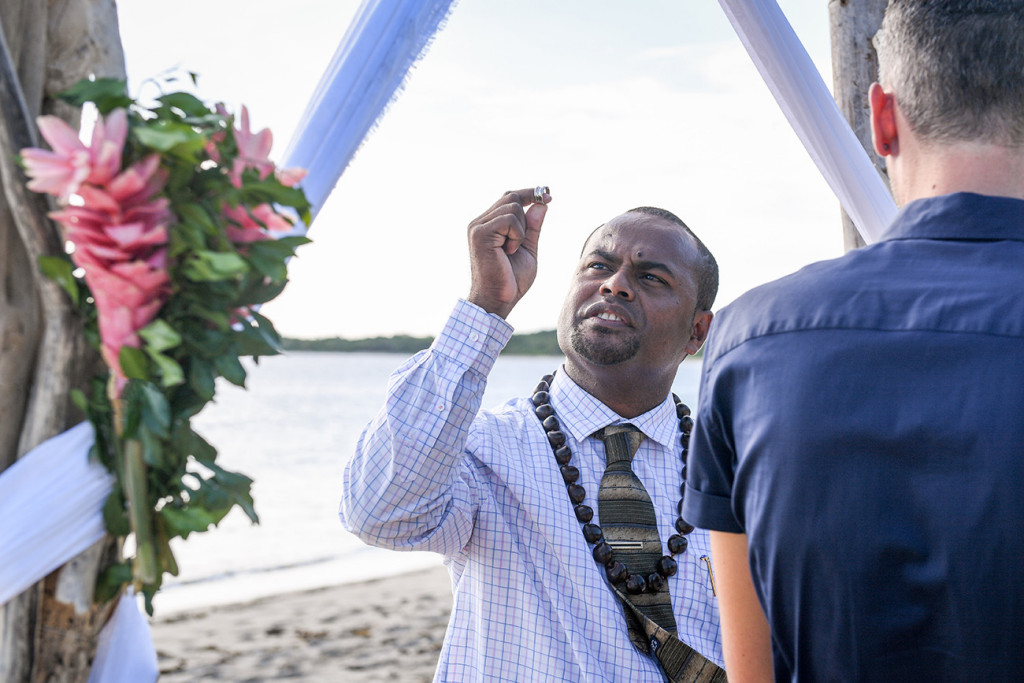 Officiant at Elopement Beach wedding Yatule Fiji