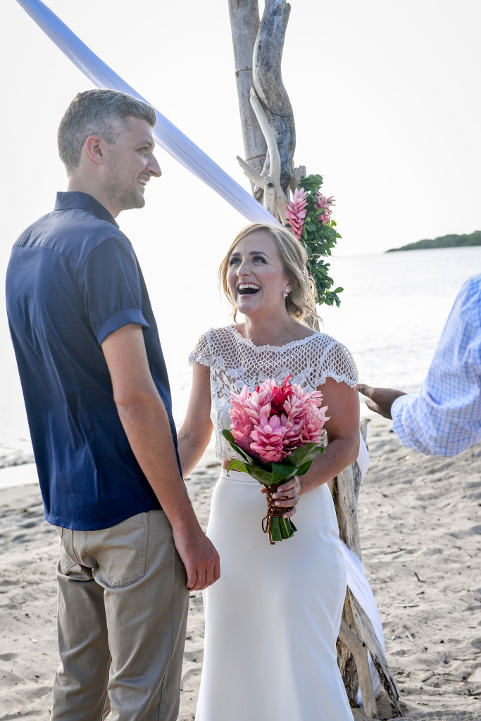 Bride and groom finally married at Yatule Fiji beach elopement
