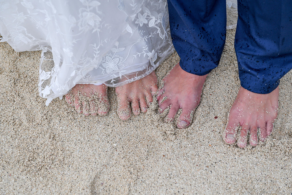 Toes in the sand at Vomo Island Resort Fiji