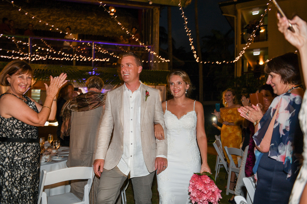 Bride and groom dance into reception