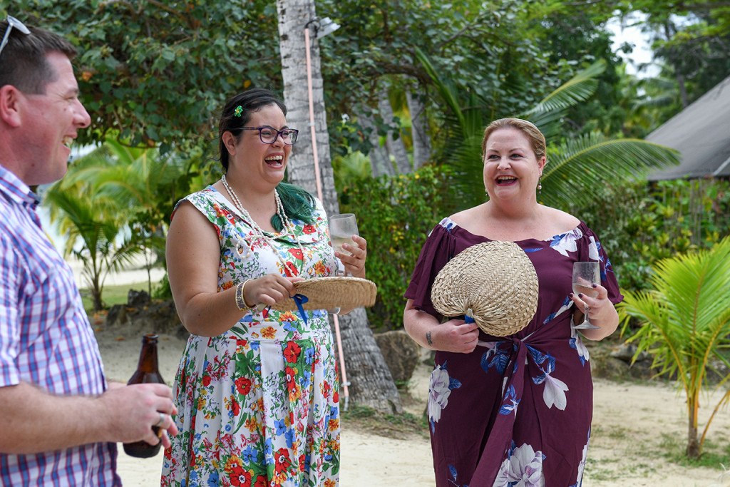 Guests celebrate at Plantation Island Resort Fiji