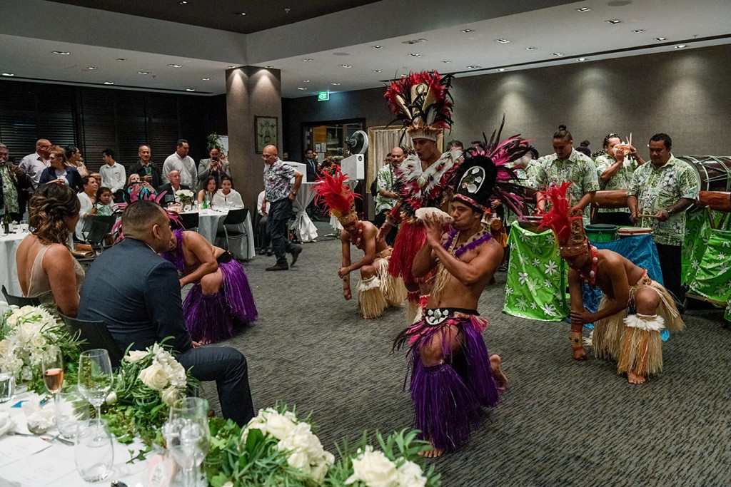 Traditional Polynesian dance performed at the wedding in Sofitel Auckland