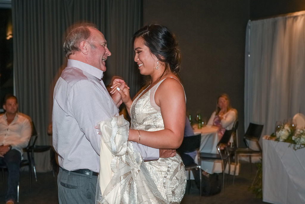 Bride's first dance with her father at the Sofitel Auckland