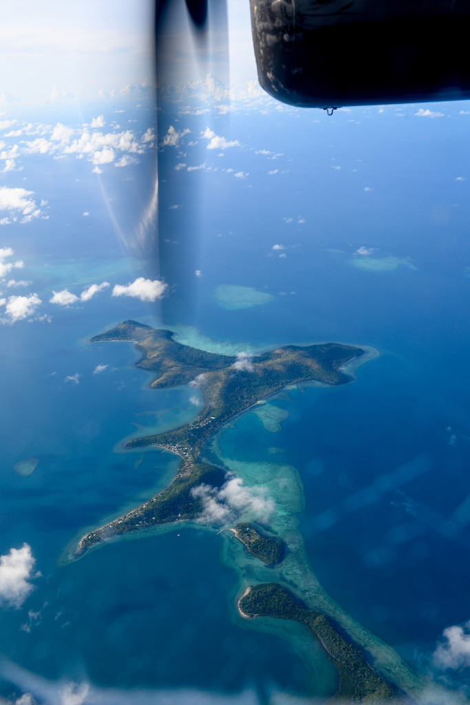 Fijian island from above
