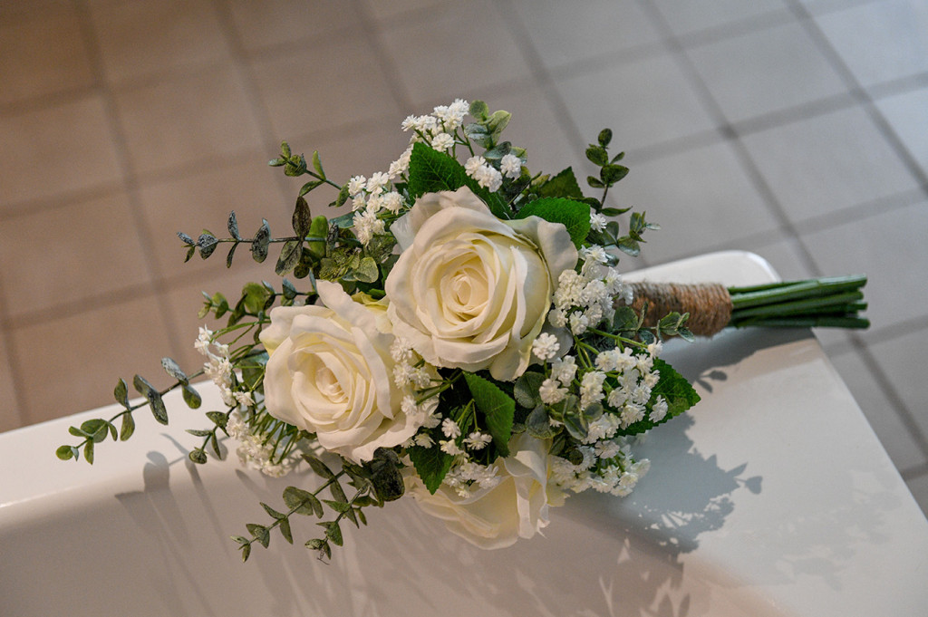 White rose bouquet by Keepsake bouquets