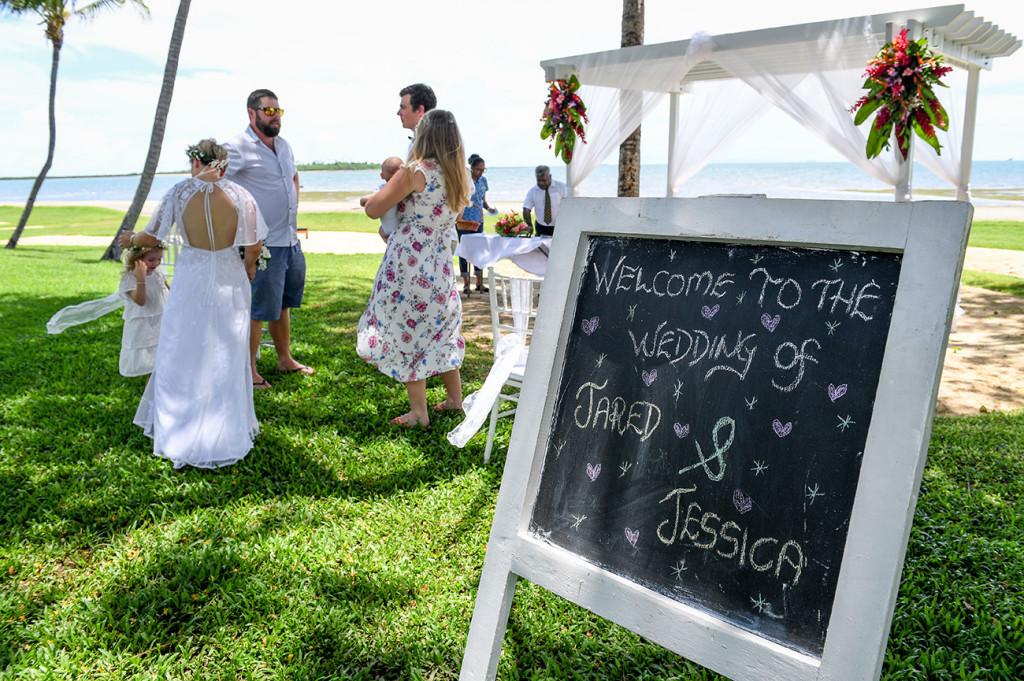 Wedding chalkboard 'Welcome to the Wedding of Jared & Jessica'