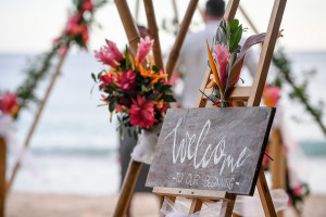 Welcome to our beginning wedding chalkboard by Yatule Resort Fiji