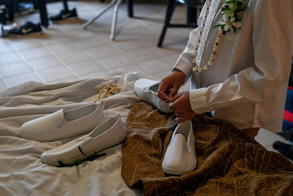 Preparation of the groom's shoes