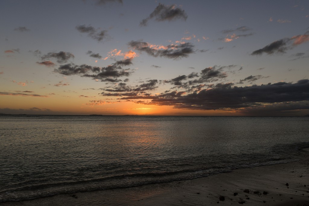 Anaïs Chaine captures the fiery Fiji sunset at Vuda Marina beach, Fiji