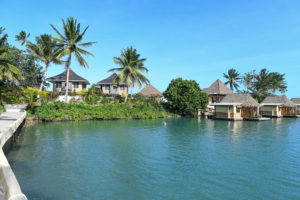 A view of the Koro Sun Savusavu villas from the ocean